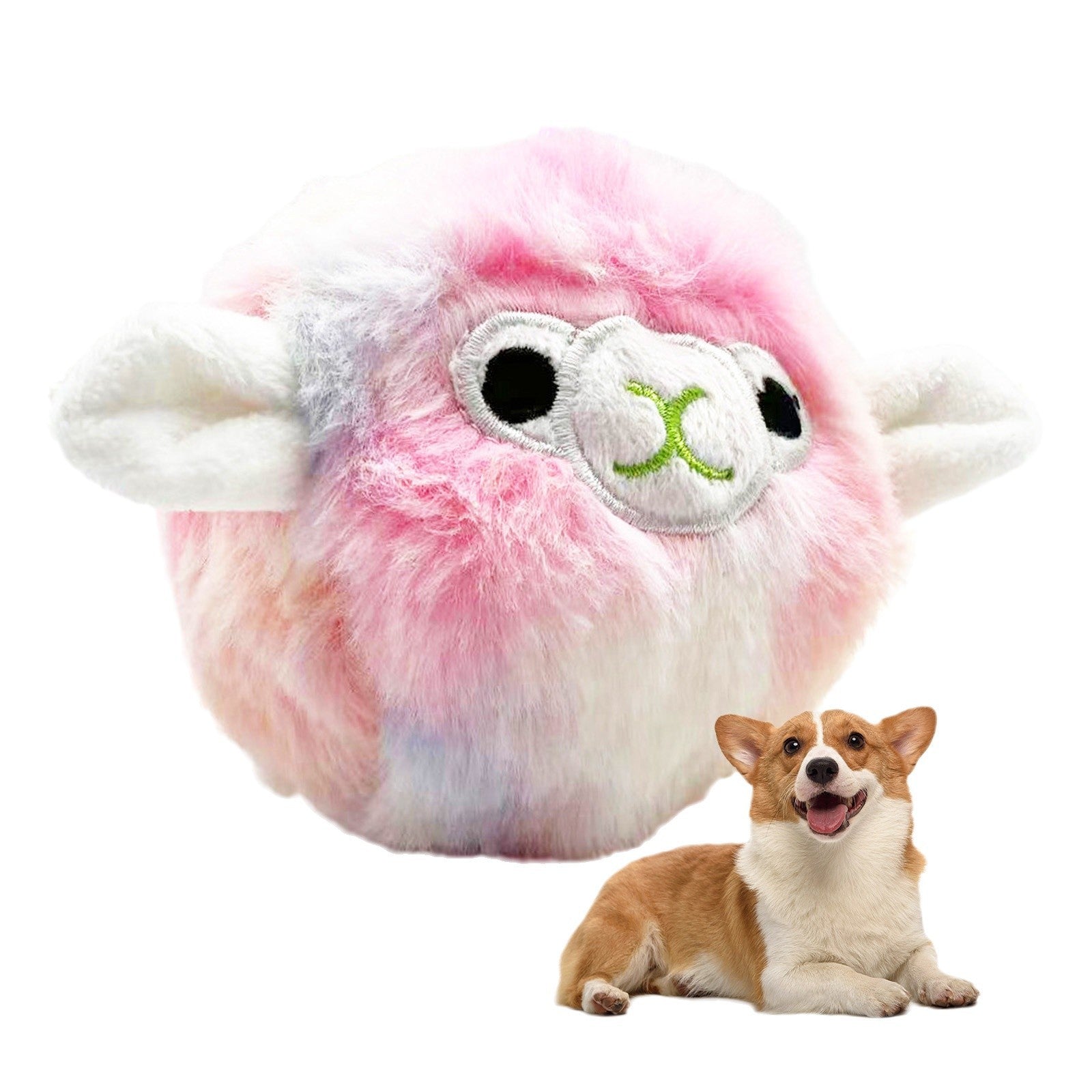 Cross-border hot sale pet plush sound bite resistant stinging ball TPR molar size dog companion dog toy ball supplies