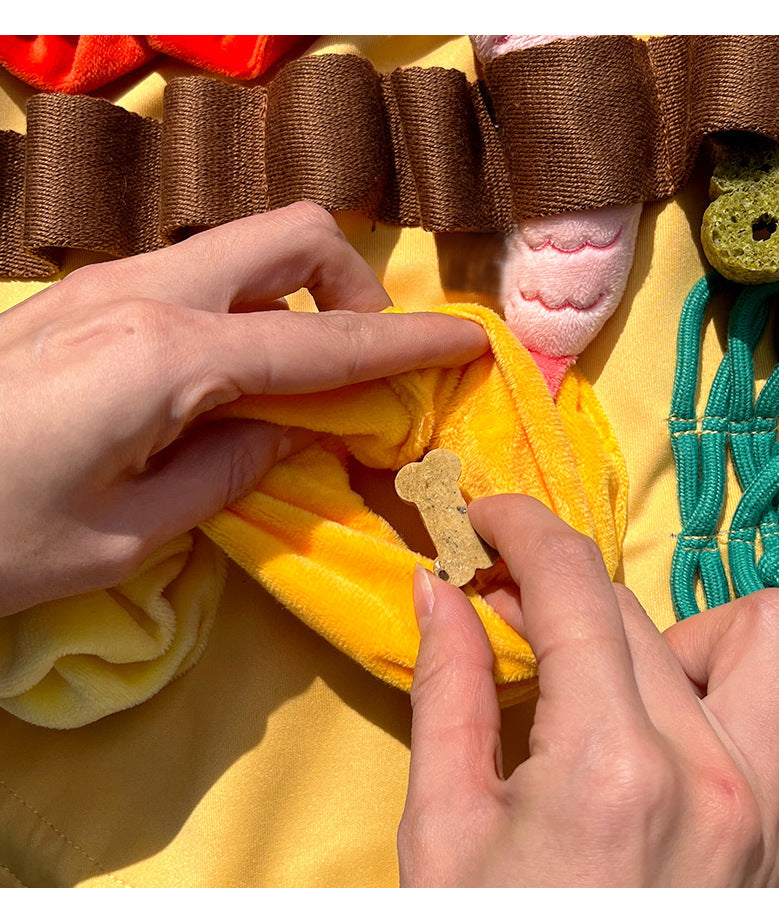 Ins Korea New Pet Sniffing Pad Set Tibetan Food Toy Plush Tibetan Food Toy Cute Shaomai Toy