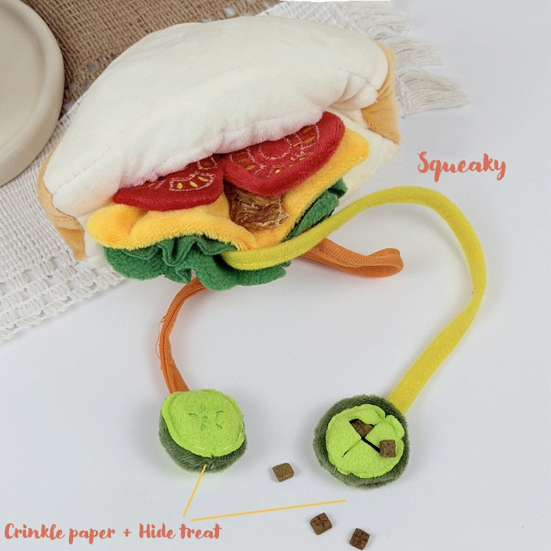 Adorable Sandwich Snuffle Toy: Fun Mental Enrichment for Dogs
