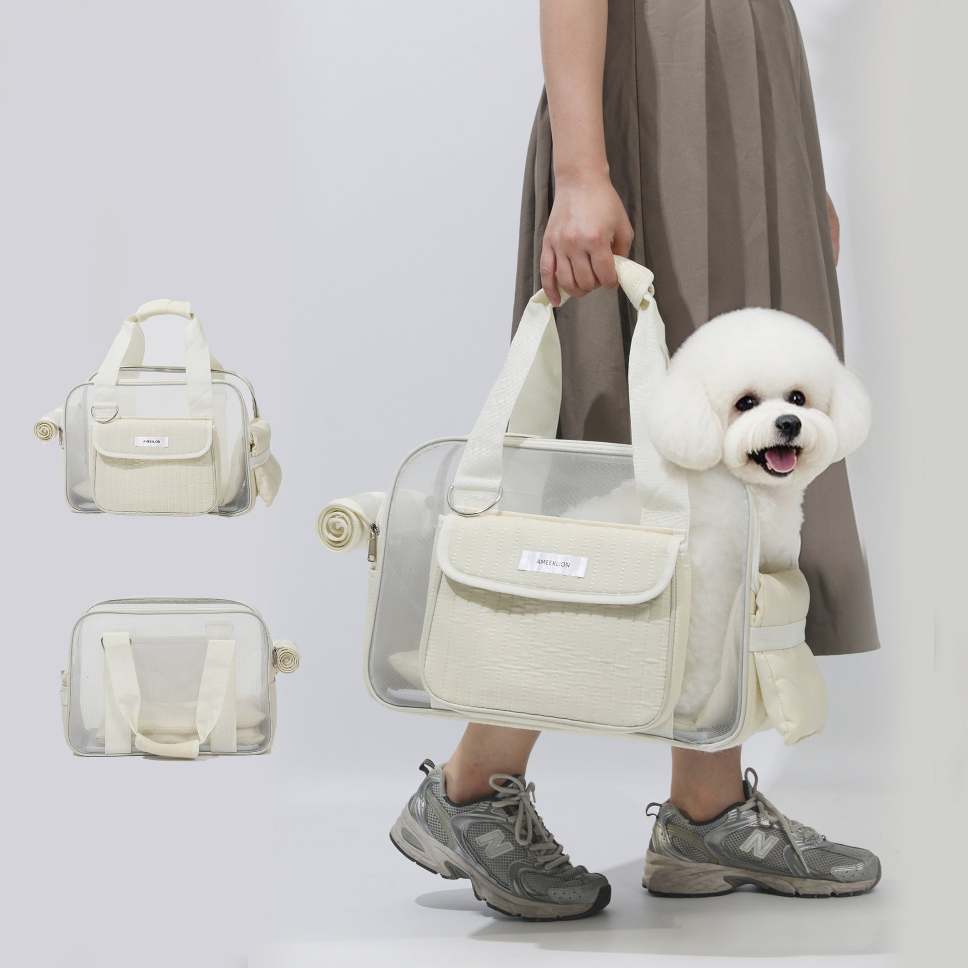 Minimalist Breathable Pet Carrier - Airy Design for Dogs & Cats