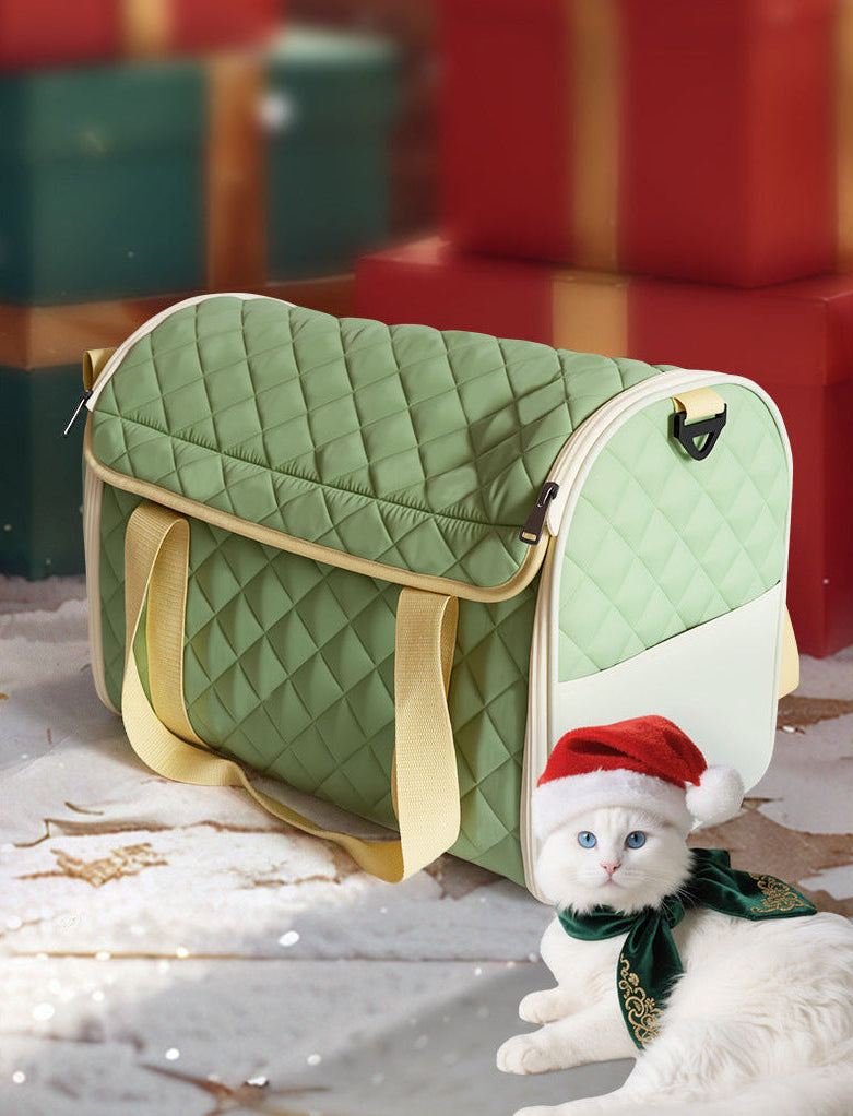 Everyday Is Christmas: Winter Fleece-Lined Pet Travel Tote - Cozy, Large Capacity Carrier for Cats & Small Dogs