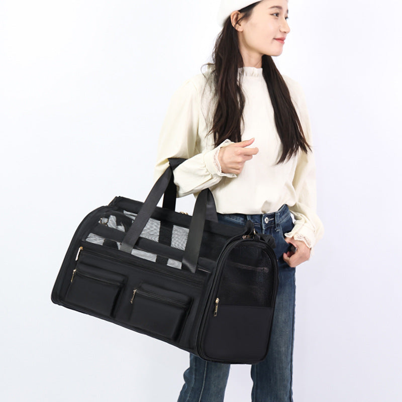 Large Capacity Foldable & Breathable Mesh Cat Carrier