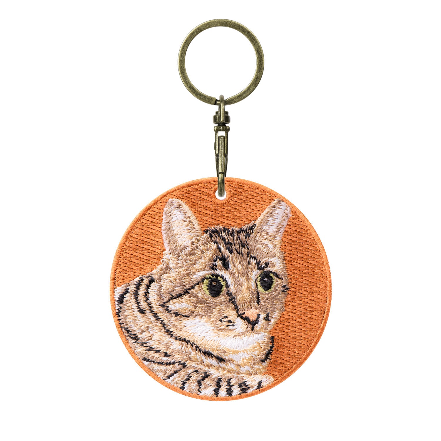 Double-sided Embroidery Patch Key Chain - Cats