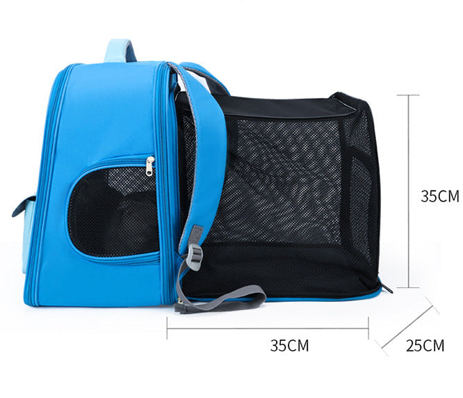 Expandable Ventilated Carrier Backpack For Dogs & Cats