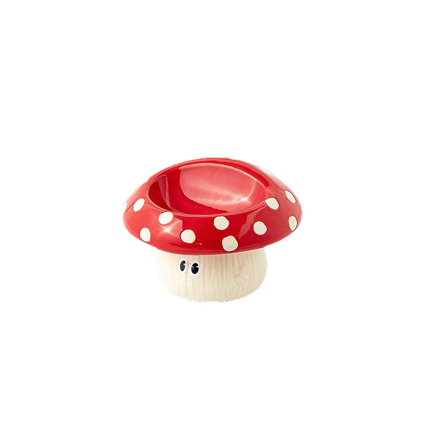 Elevated Ceramic Mushroom Pet Bowl 3.3oz 100ml