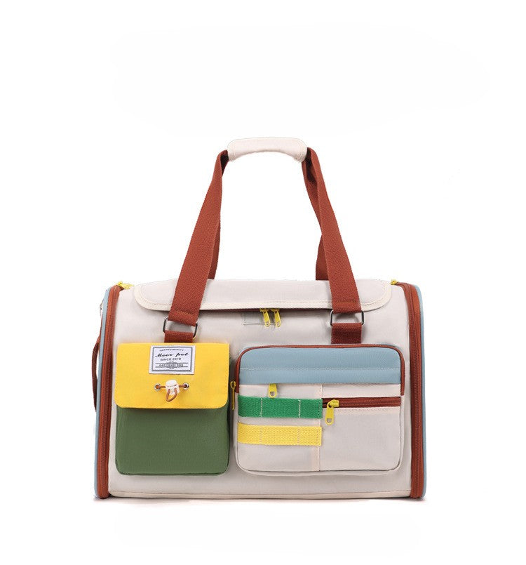 Breathable Pet Carriers: High-Capacity Backpack & Hand-Carry Shoulder Tote For Dogs & Cats