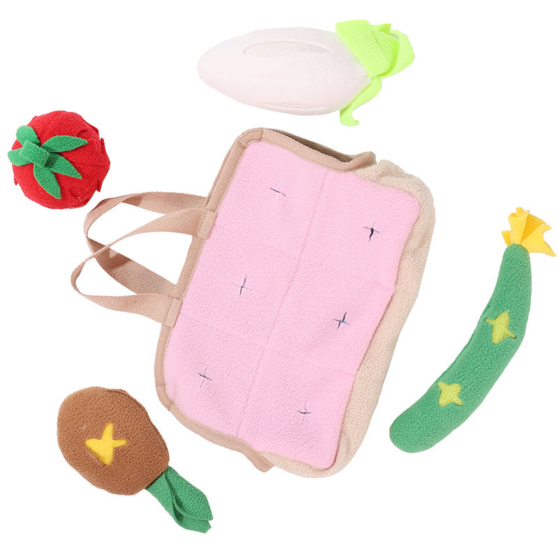 Amazon Pet Dog Vegetable Basket Toys Educational Play Decompression Tibetan Food Training Game Interactive Sniffing Pad