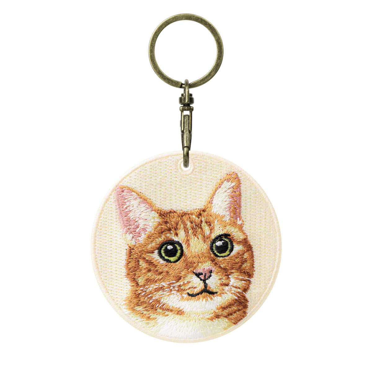Double-sided Embroidery Patch Key Chain - Cats