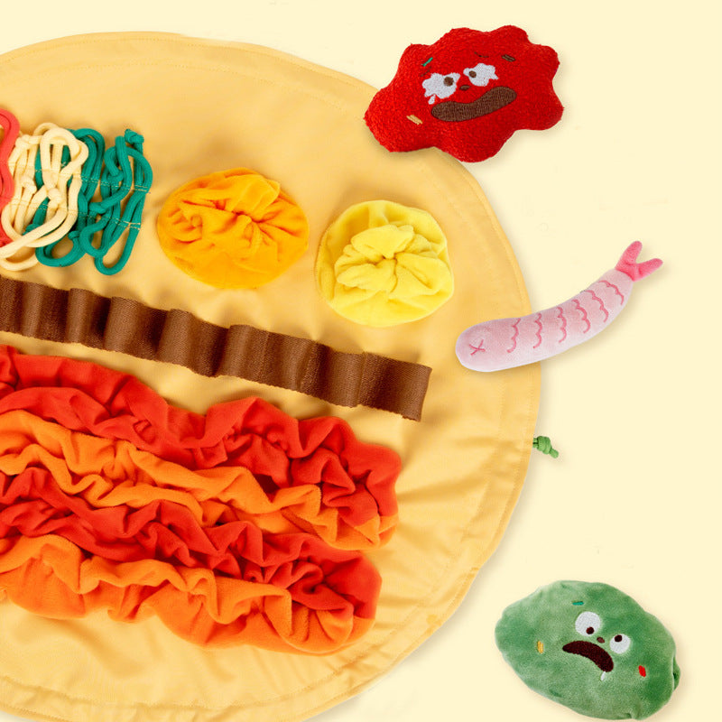Ins Korea New Pet Sniffing Pad Set Tibetan Food Toy Plush Tibetan Food Toy Cute Shaomai Toy
