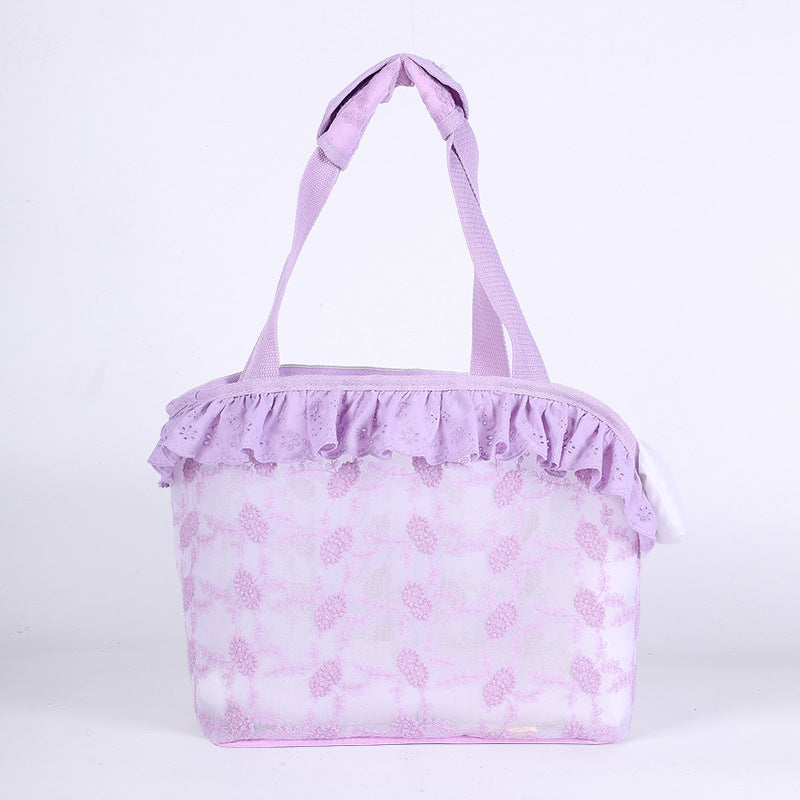 Princess Style Lace Breathable Pet Carrier Handbag For Small Dogs & Cats