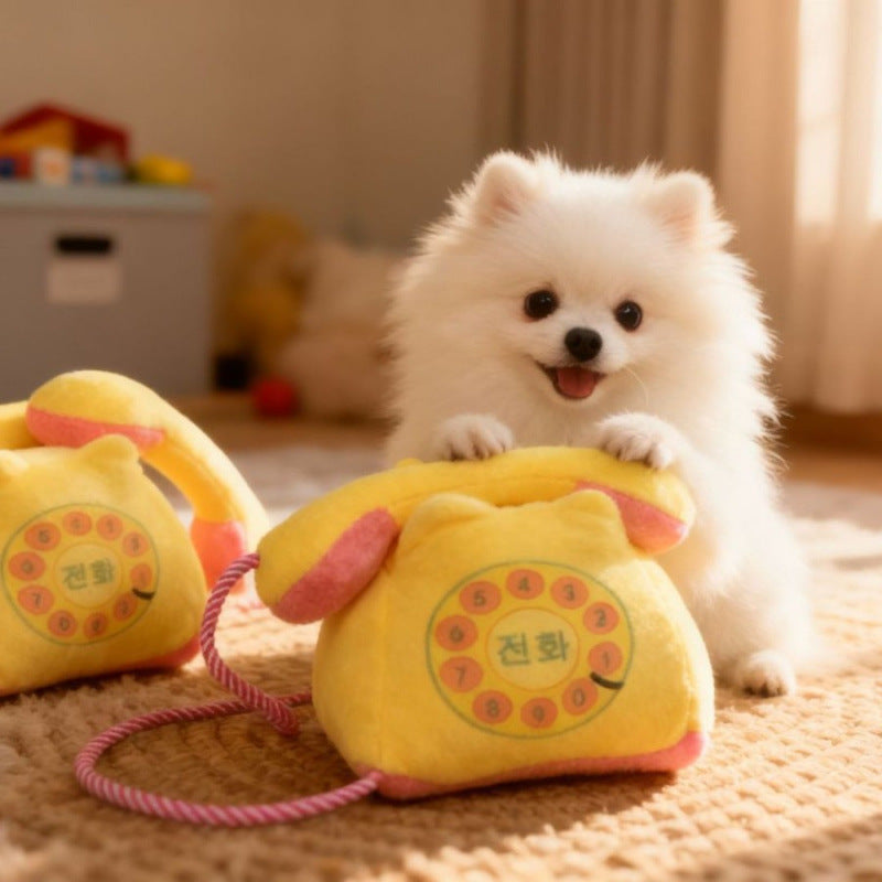 Korean hot selling pet toy phone pet foreign trade Tibetan food dog toy dog toy plush toy