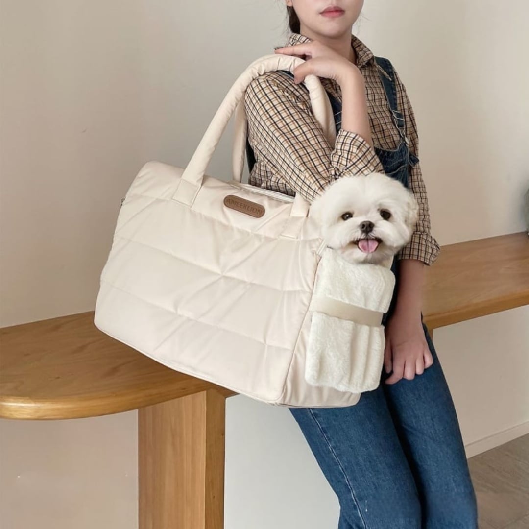 Portable Pet Carrier Bag with Detachable Shoulder Strap & Safety Buckle For Dogs & Cats