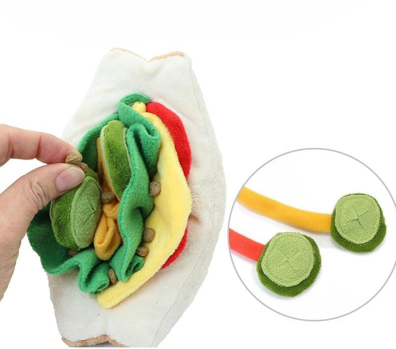 Adorable Sandwich Snuffle Toy: Fun Mental Enrichment for Dogs