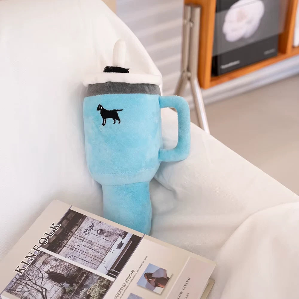 Adorable Squeaky Puppy Cup: 31cm Soft Plush Dog Toy, Fun & Stylish Design