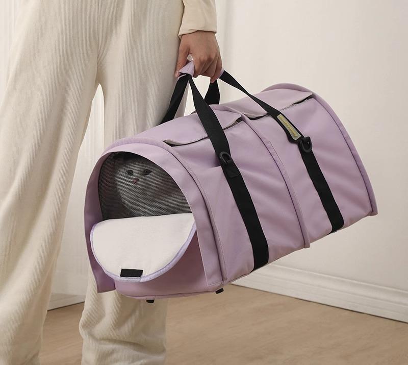 Multi-Purpose Pet Carrier Tote For Cats & Small Dogs – Durable Canvas, Large Capacity, Hard Bottom & Crossbody
