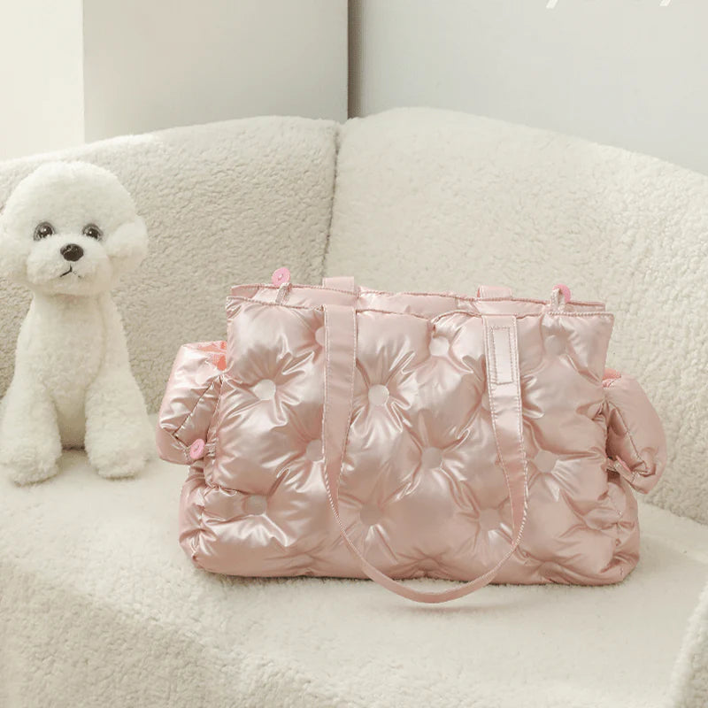 Korean Style Plush Dog Carrier Tote Bag For Small Breeds Dogs & Cats